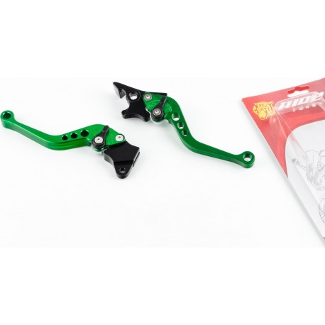 Рычаги руля к-кт TUNING с регулировкой нажатия (правый диск тормоз), зелёные RIDE IT