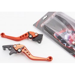 Рычаги руля к-кт TUNING с регулировкой нажатия (правый диск тормоз), оранжевые RIDE IT