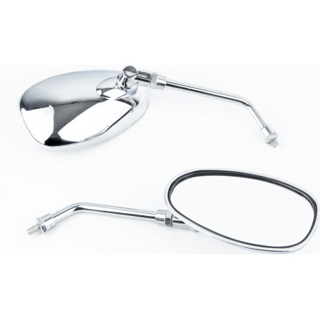 Зеркала к-кт "ОВАЛ" хром-пластик, М8 Китай