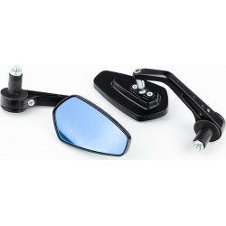 Зеркала к-кт "ПРИЗМА" SPORT, чёрные (крепление в торец руля под заглушки) (антибликовое) Китай