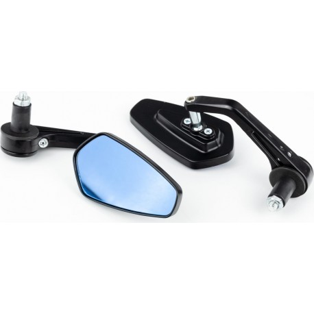 Зеркала к-кт "ПРИЗМА" SPORT, чёрные (крепление в торец руля под заглушки) (антибликовое) Китай
