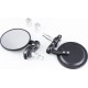 Зеркала на мотоцикл круглые, крепл. в торец руля, чёрные (SH-001) Китай