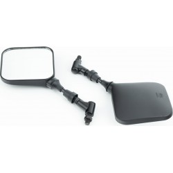 Зеркала на мотоцикл квадратные М10, чёрные (SH-1238-ZY) Китай