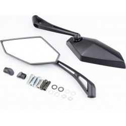 Зеркала на мотоцикл призма М8/10, чёрные (SH-1236-BD) Китай