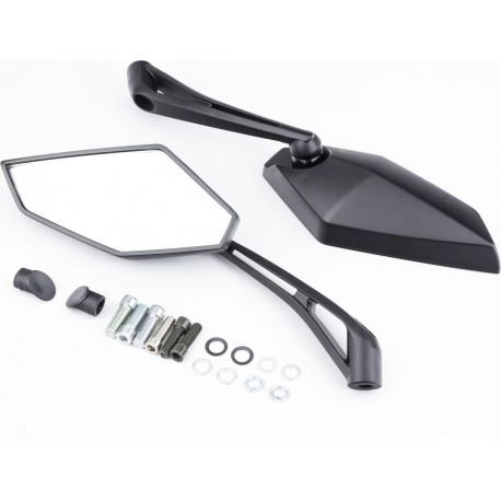 Зеркала на мотоцикл призма М8/10, чёрные (SH-1236-BD) Китай