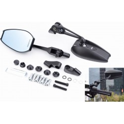 Дзеркала крапля М8/10, універсальні (з регулюванням нахилу), чорні (SH-221-ZX) Китай