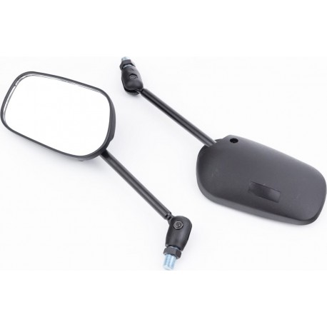 Зеркала на мотоцикл овальные, крепл. в торец руля, чёрные (SH-1668-VY) Китай