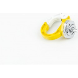 Гачок речовий з карабіном (метал) TUNING, жовто-білий Китай