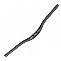 UNO руль, Двойной баттинг,облегченный,Черный, с изгибом, Диа.:25,4мм, Длина: 680мм, Подьем:25мм, Изгиб: 8 град.