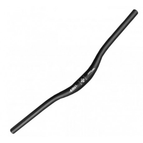 UNO руль, Двойной баттинг,облегченный,Черный, с изгибом, Диа.:25,4мм, Длина: 680мм, Подьем:25мм, Изгиб: 8 град.