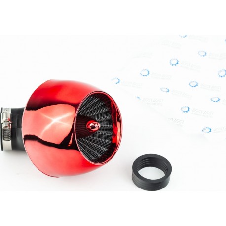 Фильтр воздушный нулевой 28/35мм 45град. "ТУРБИНА", красная TATA