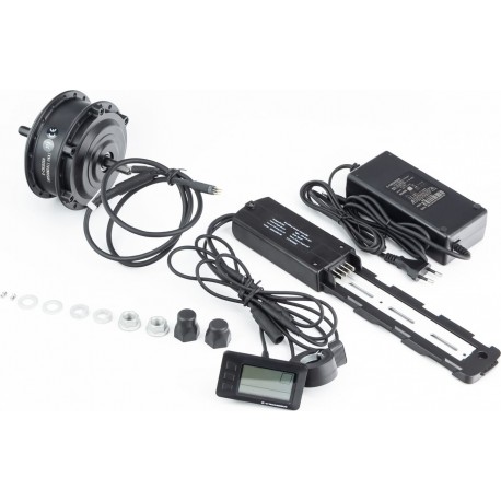 ЕЛЕКТРО-мотор переднього колеса 36V-500W, під Disk-brake, кріпл. гайка+контролер (електровелосипед) E-CROSSER