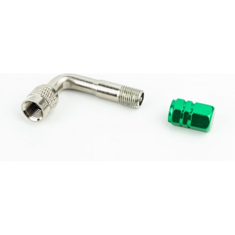 Подовжувач для камер (кутовий 90°), сріблясто-зелений (електросамокат) Китай
