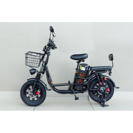 ЭЛЕКТРОВЕЛОСИПЕД 16" 1000W, АКБ Li-ion 60V 21Ah, рама стальная, бесключевой доступ литые диски, чёрный Allroad DISIY