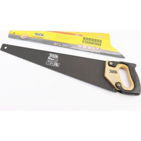 Ножовка по дереву 500мм, 7TPI MAX CUT, закалённый зуб, 3D заточка, тефлоновое покрытие (14-2350) MASTERTOOL