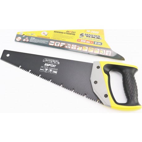 Ножівка по дереву 350мм, 9TPI MAX CUT, загартований зуб, 3D заточування, тефлонове  BLACK ALLIGATOR (14-2435) MASTERTOOL