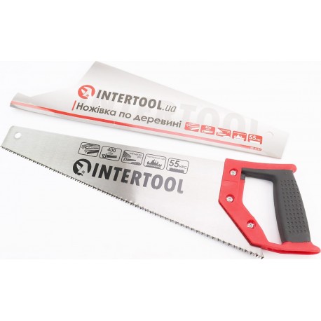 Ножівка по дереву 400мм, 7TPI, загартований зуб, 2D заточування (HT-3101) INTERTOOL
