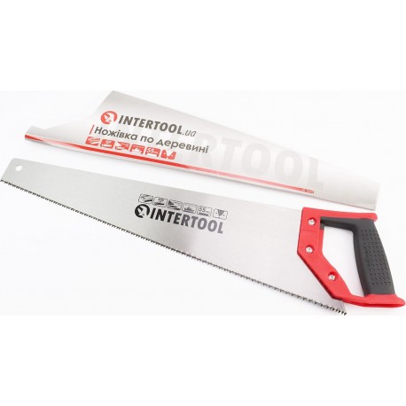 Ножовка по дереву 500мм, 7TPI, закалённый зуб, 2D заточка (HT-3103) INTERTOOL