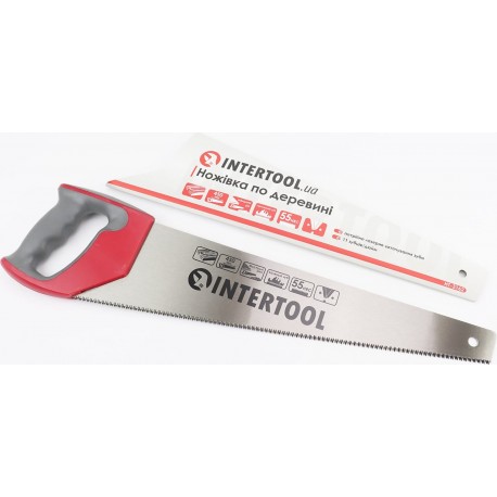 Ножовка по дереву 450мм, 11TPI, закалённый зуб, 3D заточка (HT-3162) INTERTOOL