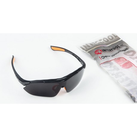 Очки защитные, материал линзы-поликарбонат PC, затемнённые (SP-0094) INTERTOOL