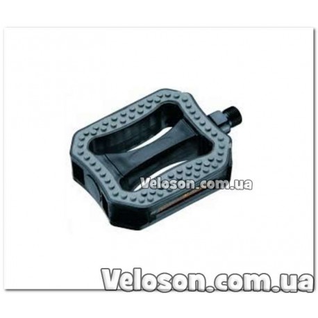 Педаль ПОЛНОСТЬЮ ПЛАСТИКОВАЯ, ШИРОКАЯ ПЛОЩАДКА, черная с серым (СМ. КАТАЛОГ)