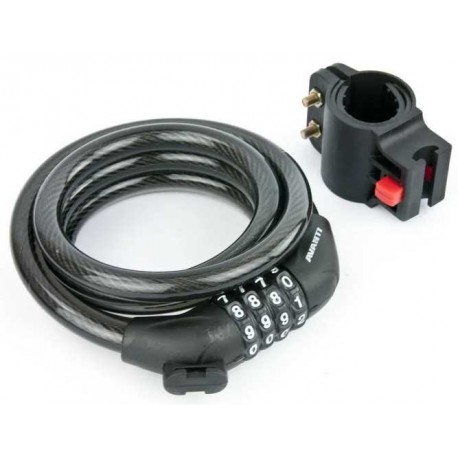 Замок Avanti,  кодовый (код изменяемый), тросовый  диа: 12мм, длина 1500 мм,  с креплением на подседельн. трубу