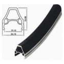 28", 36H, Подвійний, чорний з проточкою, ширина 25мм, висота 25мм, AVANTI (МІН. ЗАМОВЛЕННЯ 10 шт)
