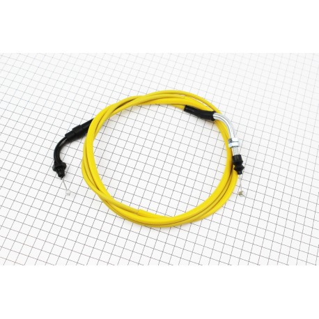 Трос газу 4Т-50cc (кріплення верхнє з різьбою) (трос 194см/ кожух 186см), жовтий Китай