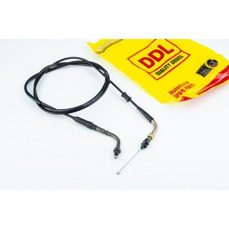 Трос газа 4Т-50cc (крепление верхнее с резьбой) (трос 190см/ кожух 180см) DDL