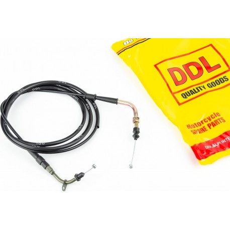 Трос газа 4Т-50cc (крепление верхнее с шайбой) (трос 213см/ кожух 202см) DDL