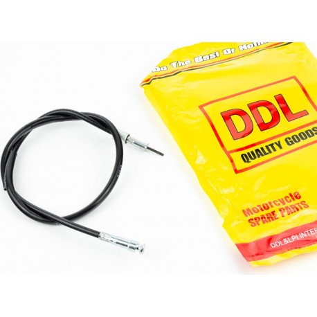 Трос спідометра (квадрат-вилка, гайка-шток тонкий) (трос 87см/ кожух 84см) DDL