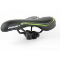 Сідло Байк\Шосе, Чорно-зелене, м'який, еластичний наповнювач, рамка сталева, розмір: 268х155 мм