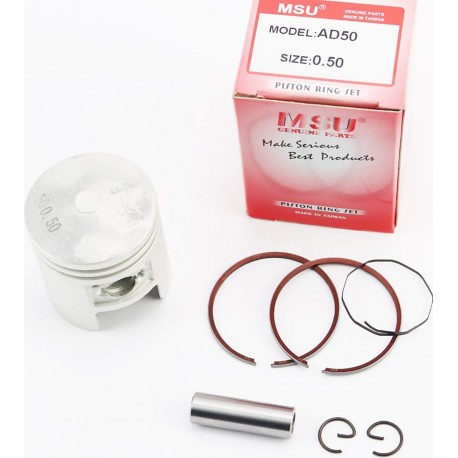 Поршень к-кт Suzuki AD50/LET'S 41мм +0,50 (палець 10мм), Тайвань MSU