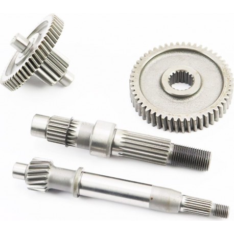 Редуктор (вал первинний, вторинний короткий, шестерні), к-кт 4шт Китай