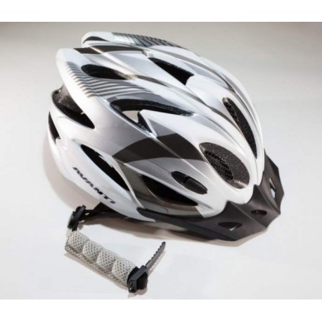 Вело Шлем Avanti, размер M (55-61см) ,цвет:Светло-серый с черным,  регулировка обьема,, в коробке