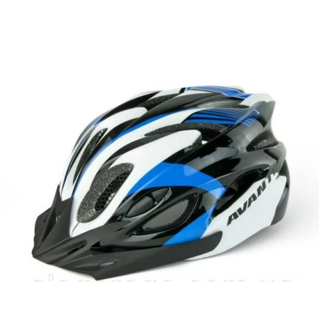 Вело Шлем Avanti, размер M (55-61см) ,цвет: Черно-Белый с синим,  регулировка обьема,, в коробке