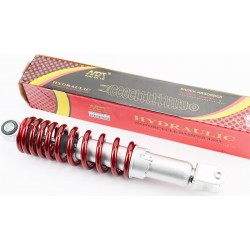 Амортизатор задній GY6/Honda-290мм*D-55мм (втулка 10мм / вилка 8мм) регул., червоний NAIDITE