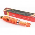 Амортизатор задний GY6/Honda-285мм*D-55мм (втулка 10мм / вилка 8мм) регулир., оранжевый "паутина" NAIDITE