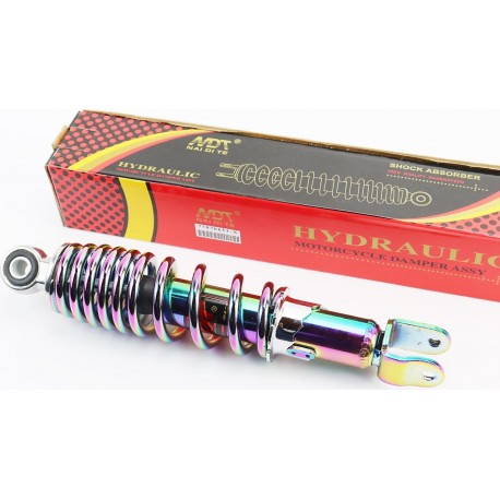 Амортизатор задній GY6/Yamaha-265мм*D-55мм (втулка 10мм / вилка 8мм) регул., плазма NAIDITE