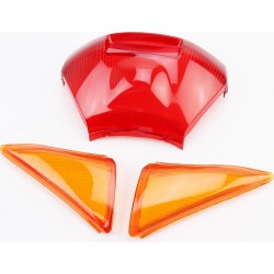 Honda LEAD AF-48 "скло" стопа, червоне+поворотників, жовті к-кт 3шт Китай