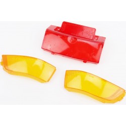 Honda DIO AF-18 "стекло" стопа, красное+поворотников, жёлтые к-кт 3шт Китай