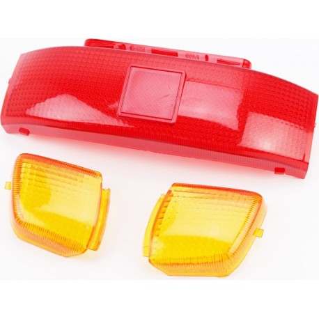 Honda LEAD AF-20 "стекло" стопа, красное+поворотников, жёлтые к-кт 3шт Китай