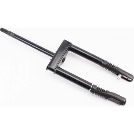 Вилка передняя (перья) лев., прав., к-кт 2шт+траверс руля в сборе (передняя вилка) Yamaha JOG 50 Китай