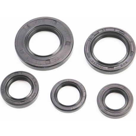 Сальники к-кт 5шт (15x25x5/ 17x25x4/ 17x27x6/ 24x43x6/ 25x37x6) двигуна, Suzuki Sepia MSU