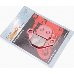 Тормозные колодки (дисковые) Suzuki AD50/ KAWASAKI- AH 80/KMX 125/KDX 125/KX 80/KXF 250/ HYOSUNG SD50/  к-кт, красные YONGLI