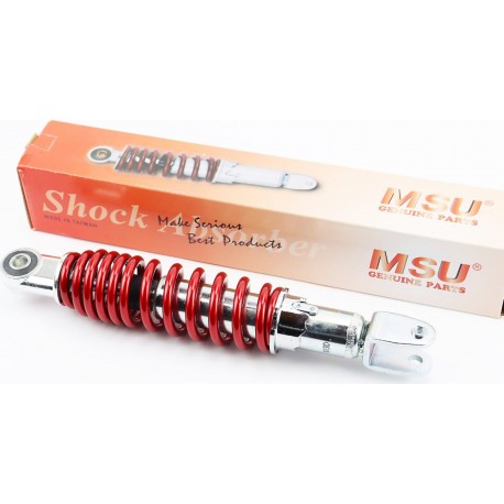 Амортизатор задний GY6/Suzuki-275мм*D-50мм (втулка 10мм / вилка 8мм) регулир., красный MSU