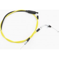 Трос газа Yamaha JOG MINT (наконечник с внутренней резьбой), жёлтый (трос 161см/ кожух 149см) Китай