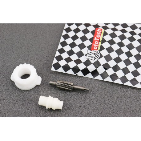 Шестерня спідометру (пластик)+черв'як Suzuki LET'S ||,||| Mototech