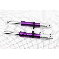 Вилка передня (перо) ліве, праве к-кт 2шт Honda DIO, 370мм (під диск. гальм.) фіолетові Китай