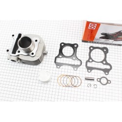 Цилиндр к-кт (цпг) Suzuki LET'S 4T 50cc-39мм (палец 10мм), жёлтая коробка SEE